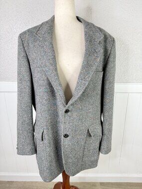 Vintage Pendleton Donegal Tweed Blazer Men's Size 44 USA Made Wool Elbow Patch